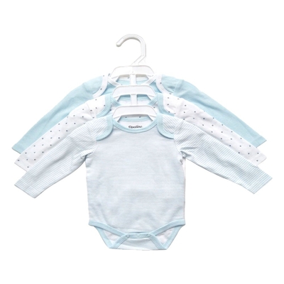 Snap Button Closure 100% Cotton Baby Rompers for in Autumn Long Sleeve and 0-3 Months