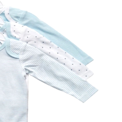 Snap Button Closure 100% Cotton Baby Rompers for in Autumn Long Sleeve and 0-3 Months