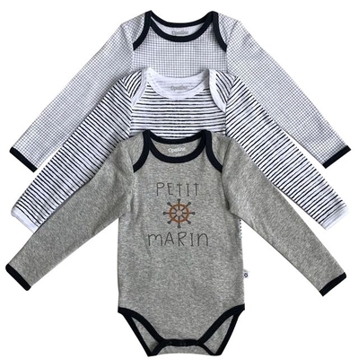100% Cotton Customized Color Snap Button Long Sleeve Romper for Newborn Baby in Winter