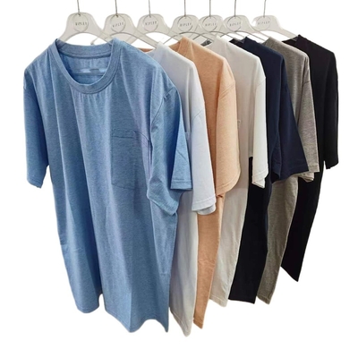 Anti-wrinkle Oversize Men's Front Pocket T-shirt Custom Designer Plain Cotton T-shirt