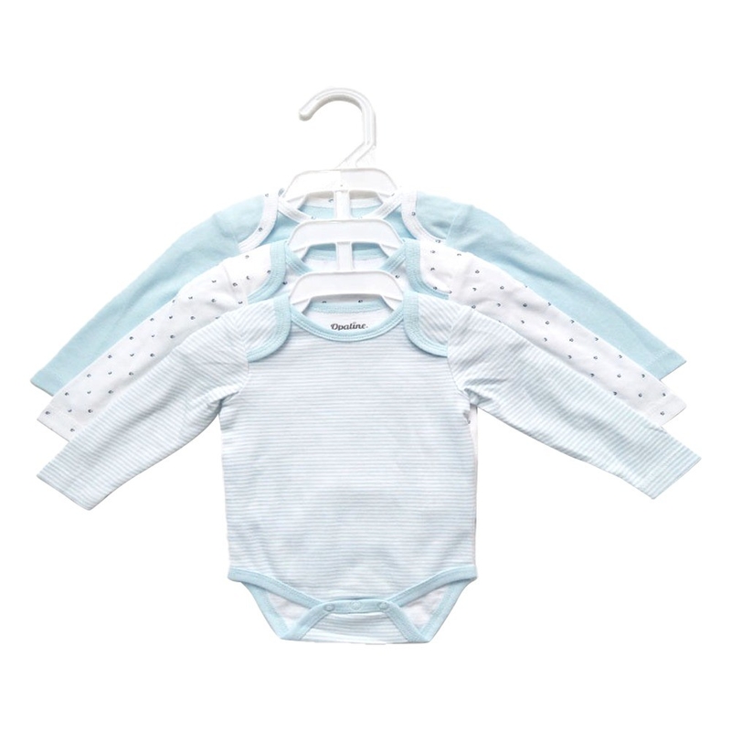 Snap Button Closure 100% Cotton Baby Rompers for in Autumn Long Sleeve and 0-3 Months